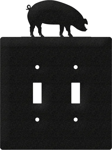 Miniatura 5 de SWEN Products Cubierta de placa de pared de cerdo (interruptor simple, negro)