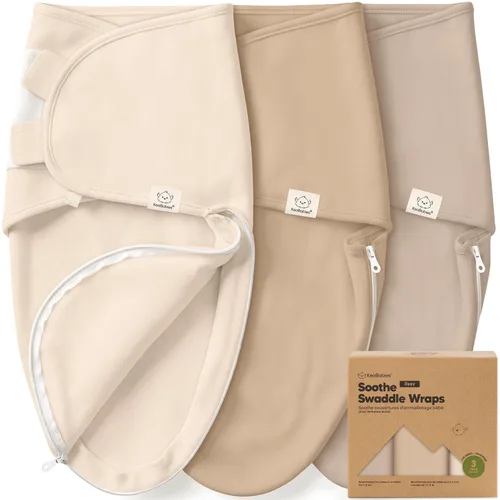 Miniatura 32 de Saco de dormir para bebé con cremallera - Paquete de 3 mantas envolventes para recién nacidos de 0 a 3 meses, bebé, niña, niño, saco de dormir suave