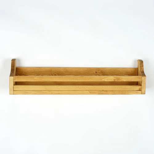 Miniatura 2 de Svenion Estante de madera para tarros de especias, estante flotante de repisa, estante organizador de gabinete de cocina (cereza)