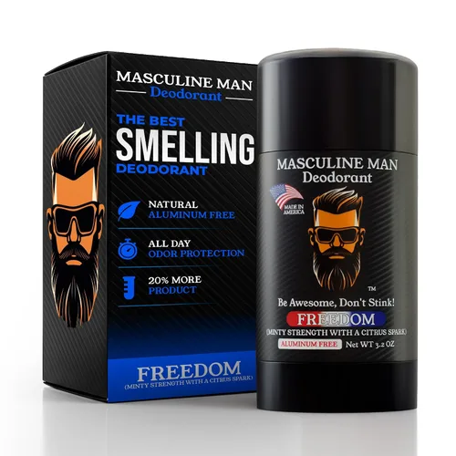 Miniatura 16 de Desodorante para hombres – Desodorante para hombre sin aluminio – Desodorantes naturales de tamaño de viaje – Protección contra el sudor