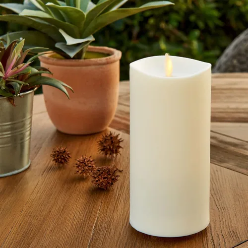 Miniatura 12 de Luminara Vela de pilar de llama móvil artificial realista para exteriores, llama móvil, luces LED que funcionan con pilas para Navidad exterior
