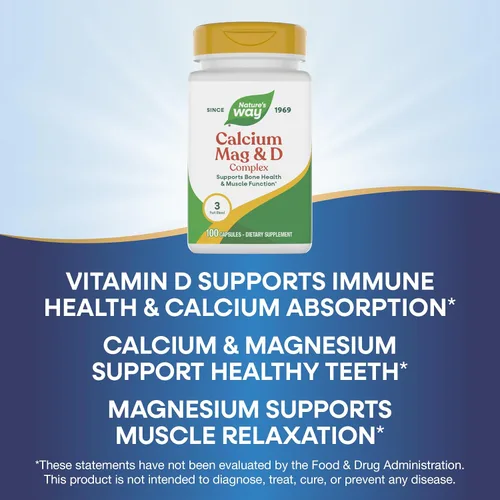 Miniatura 4 de Suplemento de calcio, magnesio y vitamina D, de Nature's Way, 41420, 100, 1, 1