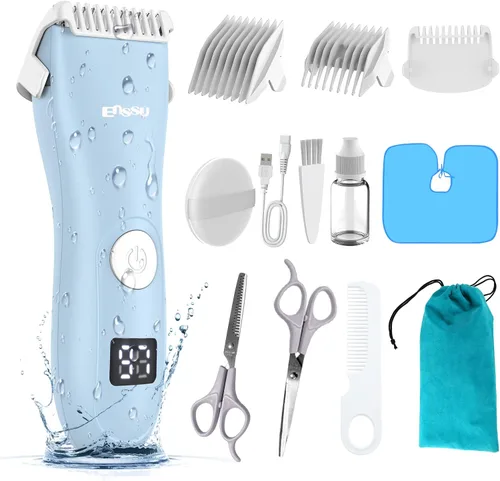 Cortapelos para bebés, recortadora de pelo profesional silenciosa para niños y niños pequeños, máquina de corte de pelo inalámbrica impermeable y