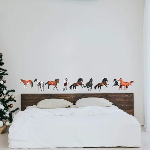 Miniatura 6 de 30 calcomanías de pared de caballo salvaje, calcomanías de pared para decoración, 11.8 x 7.8 pulgadas