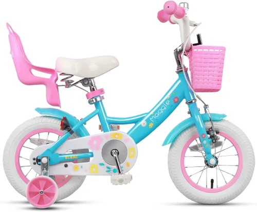 Miniatura 8 de Glerc Maggie Girls Bike, 12-20 Inch Kids Bike for 2-13 Years Old Children, Princess Style Kids Bicycle with Doll-Seat & Basket & Training Wheels