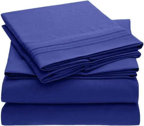Miniatura 9 de Home Must Haves Juego de ropa de cama de lujo bordada de color liso 2000, extra suave, acogedor, bolsillo profundo de 12 pulgadas con fundas