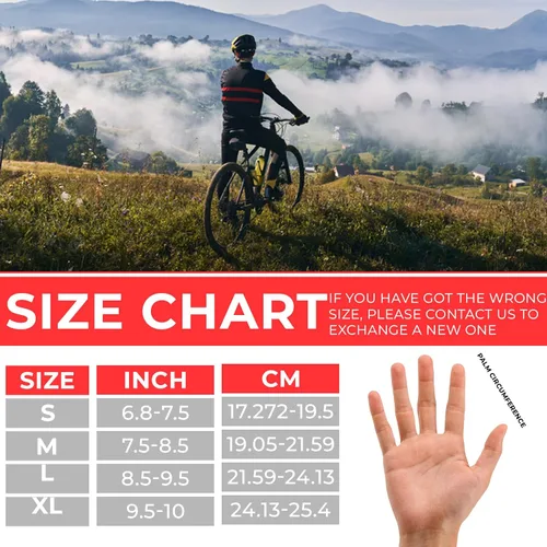 Miniatura 7 de WESTWOOD FOX Guantes de ciclismo para hombres y mujeres, dedo completo, antideslizantes, para pantalla táctil, transpirables, para ciclismo