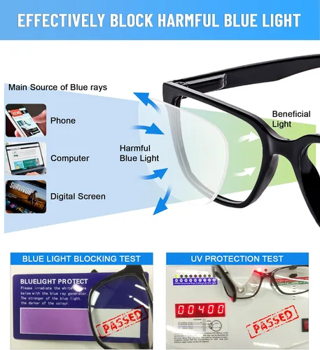 Miniatura 3 de Gafas de lectura con bloqueo de luz azul de 1.25+ para hombres, lectores de computadora, gafas de juego 1.0 1.25 1.5 2.0 2.25 2.5 2.75 3.0 3.5 4.0