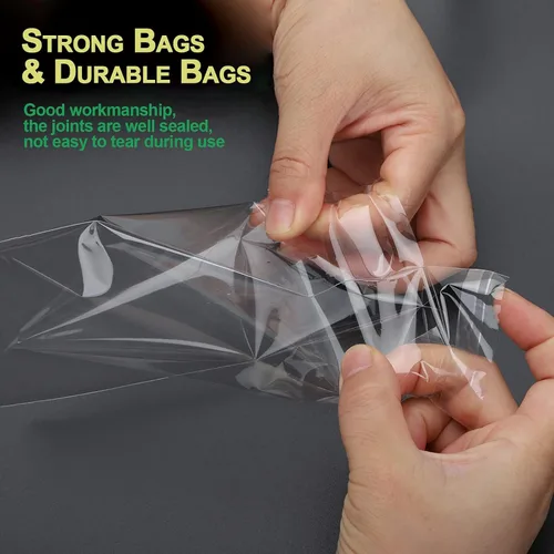 Miniatura 4 de 50 piezas de bolsas de celofán transparentes de 10" x 13" con cierre autoadhesivo, bolsas de polietileno resellables de 2,8 mils, bolsas OPP