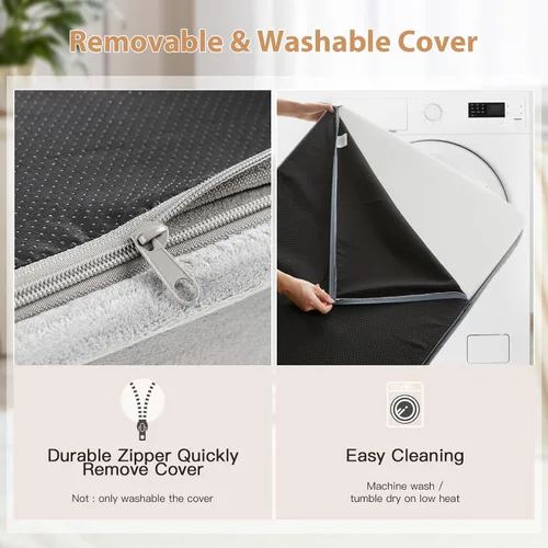 Miniatura 4 de WNPETHOME Cama Ortopédica para Perros para Jaula, Cama Impermeable Extra Grande para Perros con Funda Lavable Extraíble, Camas para Jaula de Perros