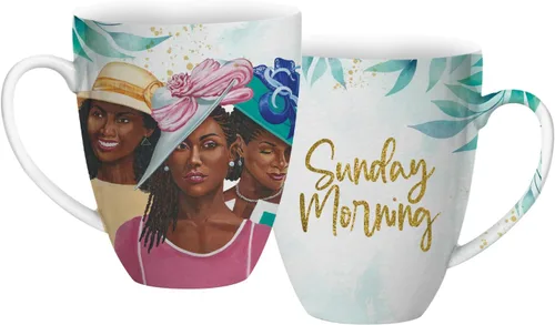 Miniatura 13 de African American Expressions - Taza Maya Angelou Barack Obama Legends Unite (15 oz.) CHMUG47, color negro
