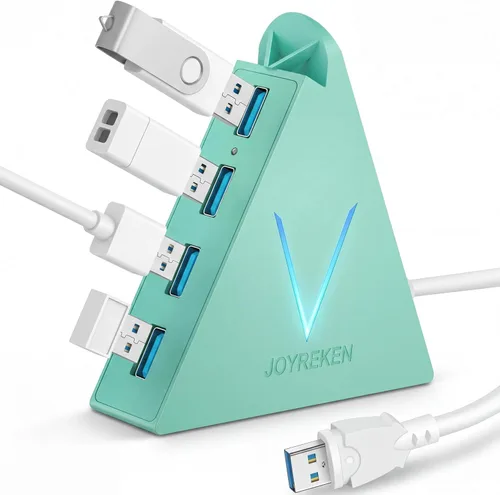 Miniatura 11 de Concentrador USB 3.0, JoyReken Separador USB de 4 Puertos para Laptop, Adaptador de Teclado y Mouse para PS4 Compatible con Xbox, PC, MacBook, Rosa