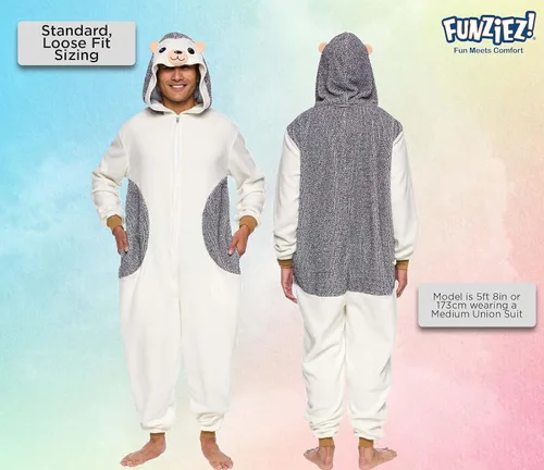 Miniatura 3 de Enterizo de erizo para adultos, disfraz de Halloween de animales - Traje de cosplay de una pieza dálmata de felpa para adultos, mujeres y hombres