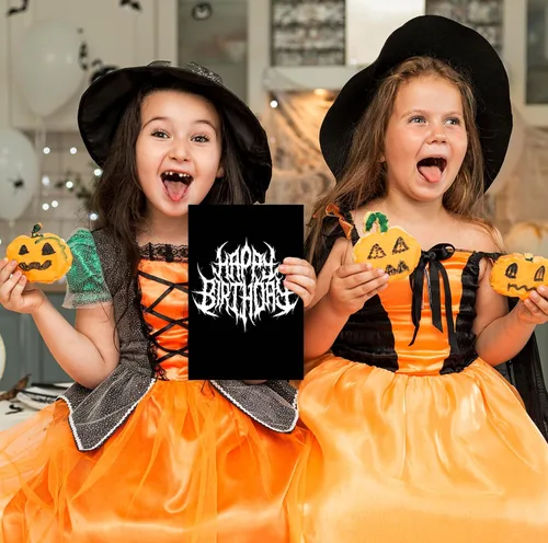 Miniatura 3 de YiKaLus Tarjeta de cumpleaños de feliz Halloween para él y ella, regalo espeluznante de cumpleaños para mujeres y hombres, tarjeta de cumpleaños