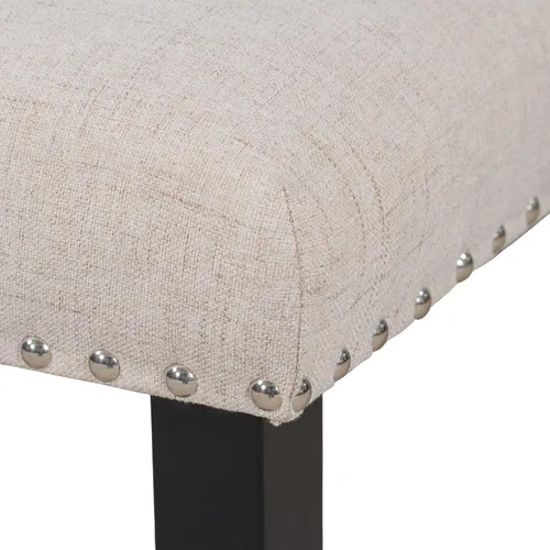 Miniatura 9 de Juego de mesa de comedor para 6, mesa de comedor rectangular de madera con 4 sillas tapizadas y un banco, mesa de chapas de mármol con patas de mesa