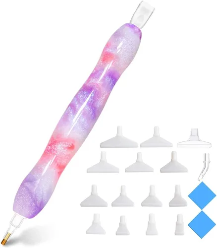 Miniatura 6 de Praise V Do Taladro de arte de pintura de diamante morado DotAccessories Tools Pen, herramienta selector de gemas de diamantes de imitación