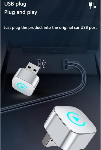 Miniatura 3 de Car Wireless CarPlay Adapter for BMW X6 2017 2018 2019 2020 2021 2022 2023 2024 2-in-1 Support Apple CarPlay and Android Auto Mini USB Design Fast