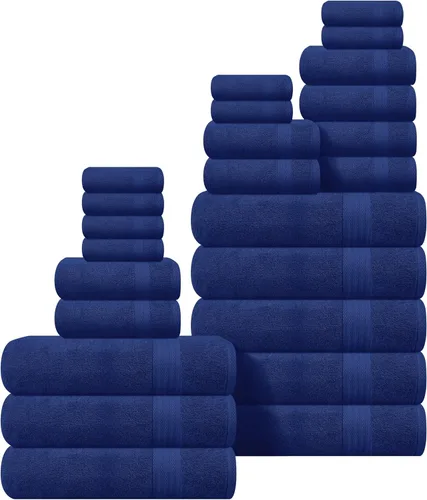 Miniatura 39 de GLAMBURG - Juego de 12 toallas faciales ultrasuaves de 13 x 13 pulgadas, 100% algodón, duraderas y altamente absorbentes, ideales para baño, cocina