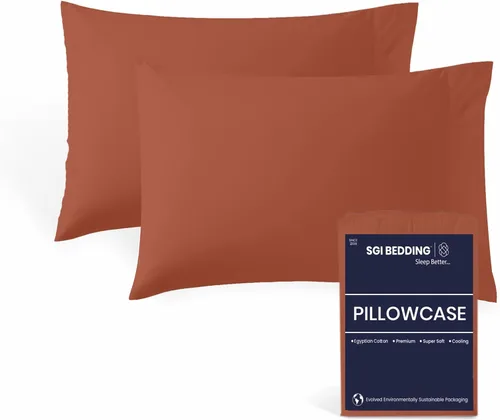 Miniatura 14 de SGI bedding Juego de 2 fundas de almohada estándar de 100% algodón egipcio, 1000 hilos, tejido de satén ultrasuave y lujoso, transpirable
