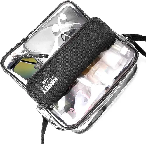 Miniatura 7 de Bandolera transparente NFL NCAA BTS PGA Stadium aprobada por NFL bolsa de hombro impermeable transparente con correa de hombro ajustable