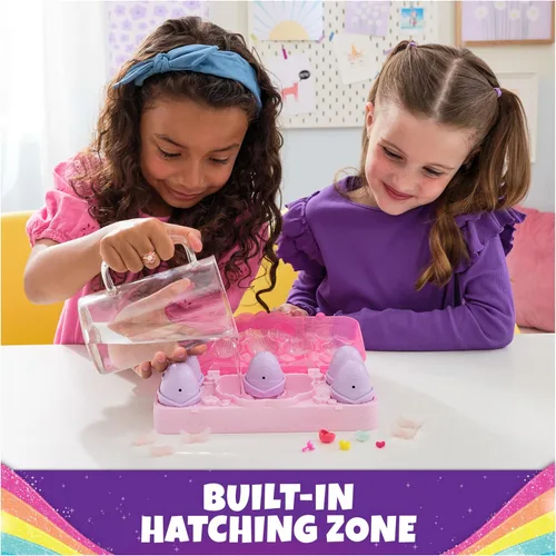 Miniatura 2 de Hatchimals Alive, Rainbow Splash Cartón de Huevos, 5 Mini Figuras en Huevos de Revelación de Color y 10 Accesorios, Regalos y Rellenos de Media