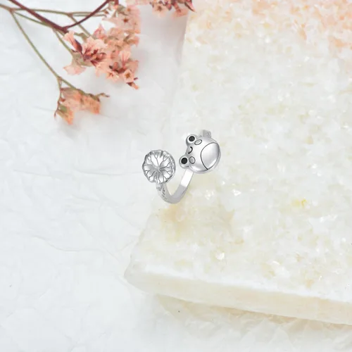 Miniatura 3 de Anillo de plata de ley para ansiedad de rana, serpientegato