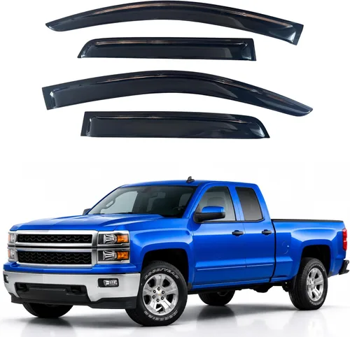 Miniatura 302 de IG - Visera para ventana para Ford Bronco y F150-F350 1980-1996, deflector lateral tipo cinta adhesiva, resistente, contra lluvia y viento