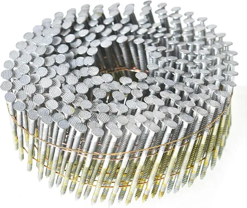 Miniatura 8 de findmall Clavos para revestimiento de 1-1/2 pulgadas, 3600 unidades, collados con alambre en bobina de 15 grados, cabeza redonda completa, clavos