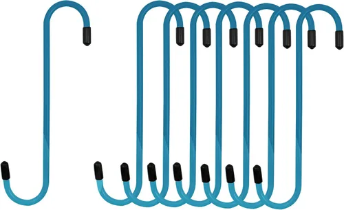 Miniatura 10 de 4LIFETIMELINES Ganchos de pinza de freno, acero duradero, recubiertos en polvo azul con puntas de goma, para trabajo automotriz en eje de freno