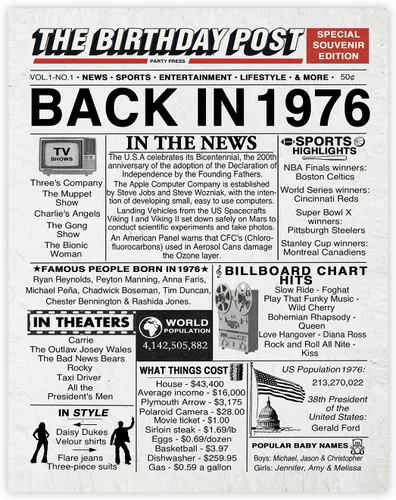 Miniatura 60 de Póster de cumpleaños 96 sin marco, periódico Back In 1930, regalos de feliz cumpleaños 96 para hombres y mujeres, vintage, retro, nacido en 1930