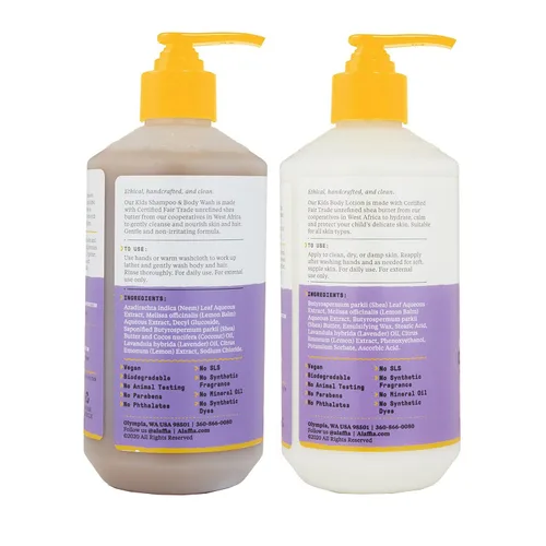 Miniatura 3 de Alaffia Champú y gel de baño y loción corporal para bebés y niños (16 onzas), esenciales de baño diarios suaves para pieles delicadas y cabello, sin