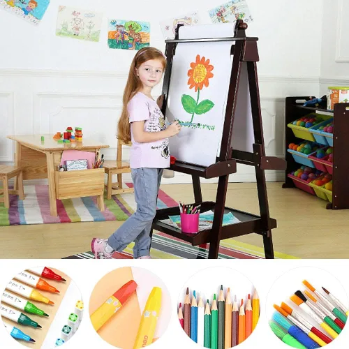 Miniatura 5 de Rollo de papel de caballete, papel de dibujo de 17 pulgadas por 132 pies, rollo de papel de repuesto para caballete de arte para niños, artes y 17