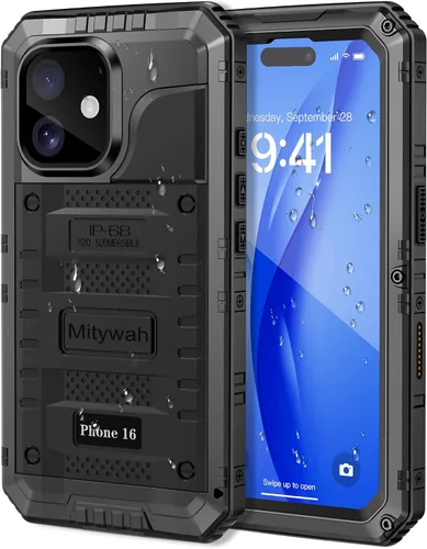 Miniatura 115 de Mitywah Funda impermeable para iPhone 7/iPhone 8 / iPhone SE 2020, funda de metal resistente de grado militar, protección de cuerpo completo