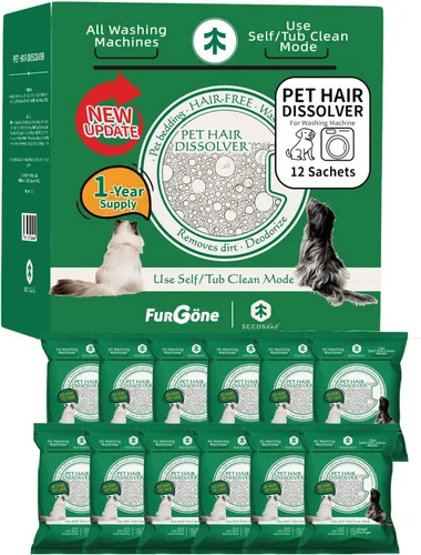 Miniatura 8 de FurGone de Seedshub Removedor de Pelo de Mascotas Pro Mejorado en Polvo Limpiador para Lavadora, Limpieza Profunda de Ropa de Mascotas, 100g, 4