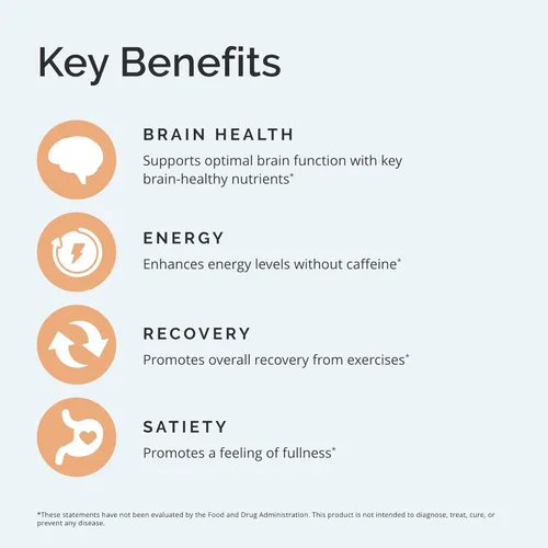 Miniatura 4 de BRAINMD Dr Amen Omni Protein Chocolate - 2.38 libras - Proteína en polvo a base de plantas - Promueve la recuperación de energía y ejercicio