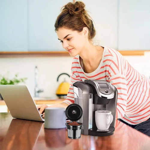 Miniatura 6 de K Cups reutilizables, filtros de café reutilizables de ajuste universal con malla de acero inoxidable de grado alimenticio, cápsulas de café