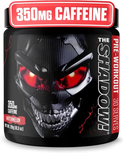 JNX SPORTS The Shadow! Preentrenamiento de alta estimulación | 350mg de cafeína | Sandía 30 porciones | Energía eléctrica, enfoque mental y fuerza