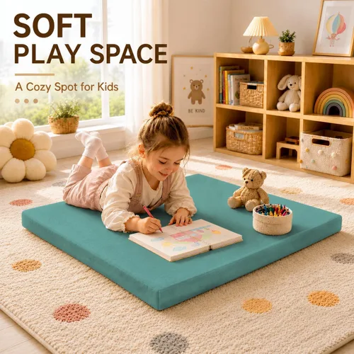 Miniatura 5 de Velvet Zabuton - Tapete de meditación, almohada grande para adultos y cojín de meditación de yoga, asiento de espuma de alta densidad con funda Verde