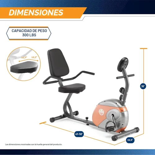 Miniatura 3 de Marcy Home Fitness - Bicicleta de ejercicio personal con resistencia magnética ajustable para entrenamiento cardiovascular y entrenamiento de Cobre