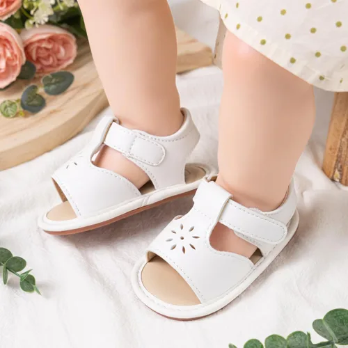 Miniatura 182 de Meckior Sandalias de verano con punta abierta y suave de piel sintética para bebés y niñas pequeñas