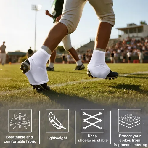 Miniatura 2 de Spats - Fundas para tacos de fútbol, fundas para tacos juveniles, fundas para tacos de bicicleta, fundas para tacos de fútbol que mantienen la Blanco