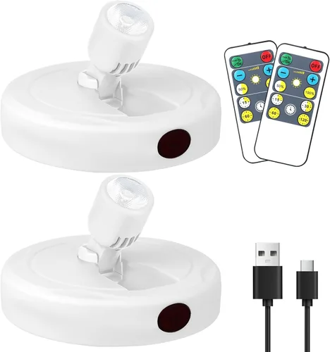 Miniatura 16 de Focos que funcionan con pilas, luz de imagen inalámbrica, iluminación de acento regulable, luces LED inalámbricas, luces adhesivas con control