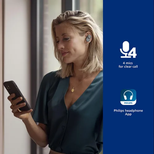 Miniatura 6 de Auriculares inalámbricos Philips Fidelio T1 con cancelación activa de ruido Pro+, calidad de audiófilo, color negro