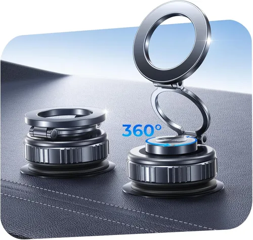 Miniatura 9 de 【Actualizado】Soporte de automóvil Magsafe [119 libras de succión y metal] Soporte magnético ajustable de 360° para tu automóvil, soporte al vacío