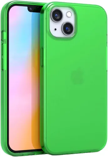 Miniatura 19 de FELONY CASE - Funda protectora transparente azul neón para iPhone 13 / iPhone 14, cubierta brillante absorbente de golpes de TPU y policarbonato