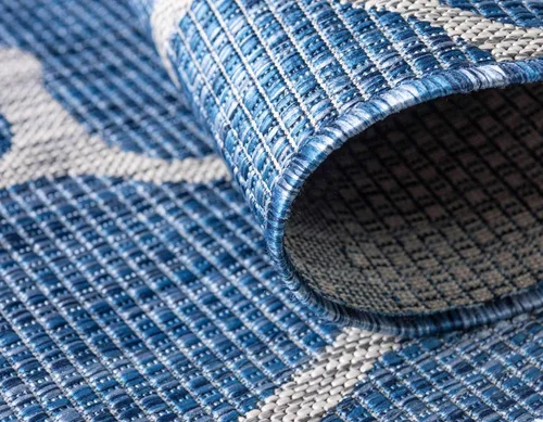 Miniatura 6 de Unique Loom Outdoor Safari Collection - Alfombra de área - Jirafa (2' x 6' 1" camino, azul/gris)