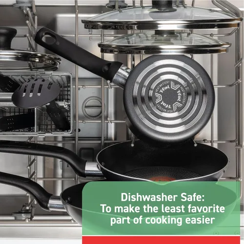 Miniatura 6 de T-fal B36282 Sartén Antiadherente Profunda con Tapa para Uso Diario con Asas Ergonómicas que se Mantienen Frescas Utensilios de Cocina, 12 Pulgadas