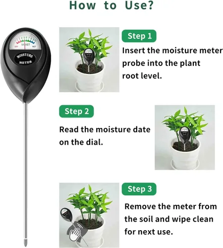 Miniatura 5 de Censinda Medidor de humedad del suelo, monitor de humedad del suelo para plantas de casa, sensor de humedad del higrómetro del suelo para interiores