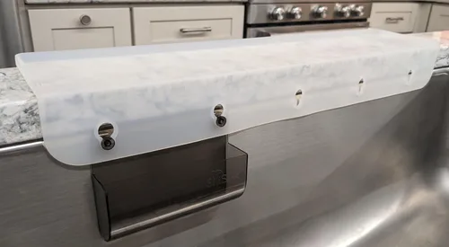 SiliSink XL Protector de borde de silicona para fregadero de cocina, se adapta a 3.75 a 4 pulgadas de ancho, el protector de piedra original con