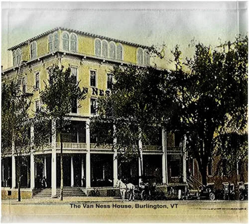 3dRose Paño de lavado 11x12 para rostro y cuerpo - The Van Ness House, Burlington, VT (Vintage) Vermont